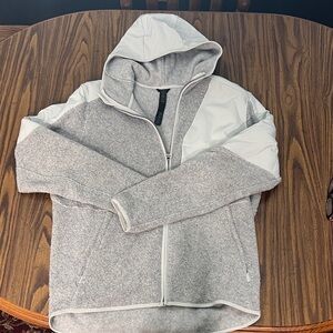 lululemon athletica Men's Zip Up Sweater in Gray and White